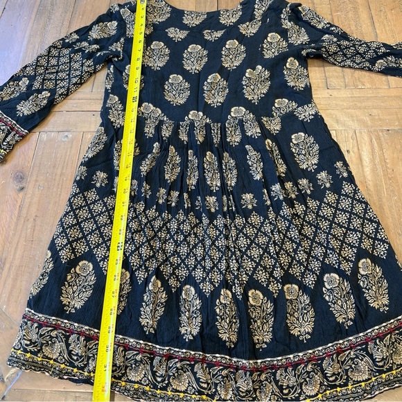 Anthropologie Maeve Maplewood Dress XSP Paisley Bohemian V-neck Festival Mini - Picture 11 of 12